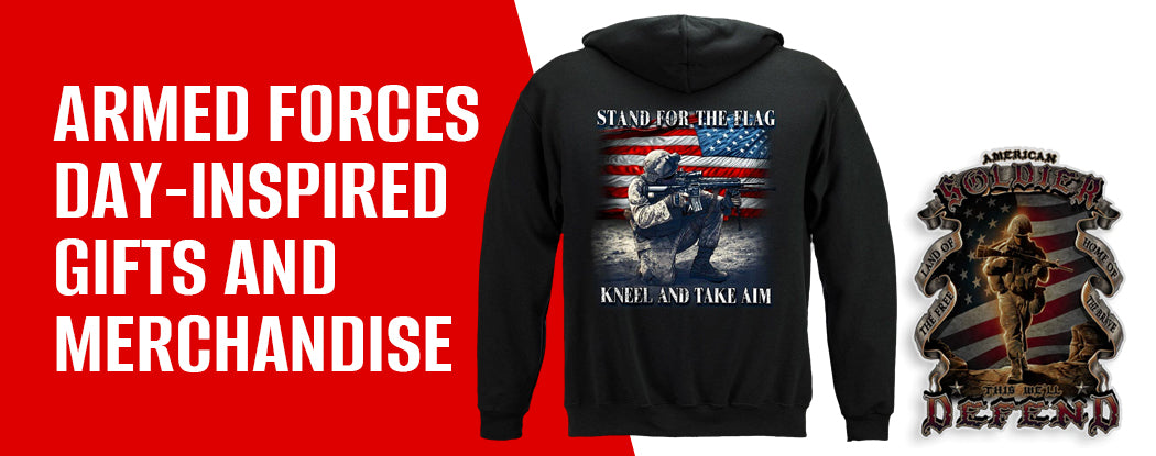 Armed Forces Day-inspired Gifts and Merchandise Banner