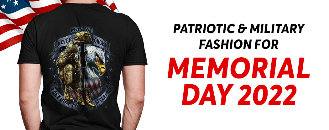 Get Patriotic & Military Fashion for Memorial Day 2022 Banner
