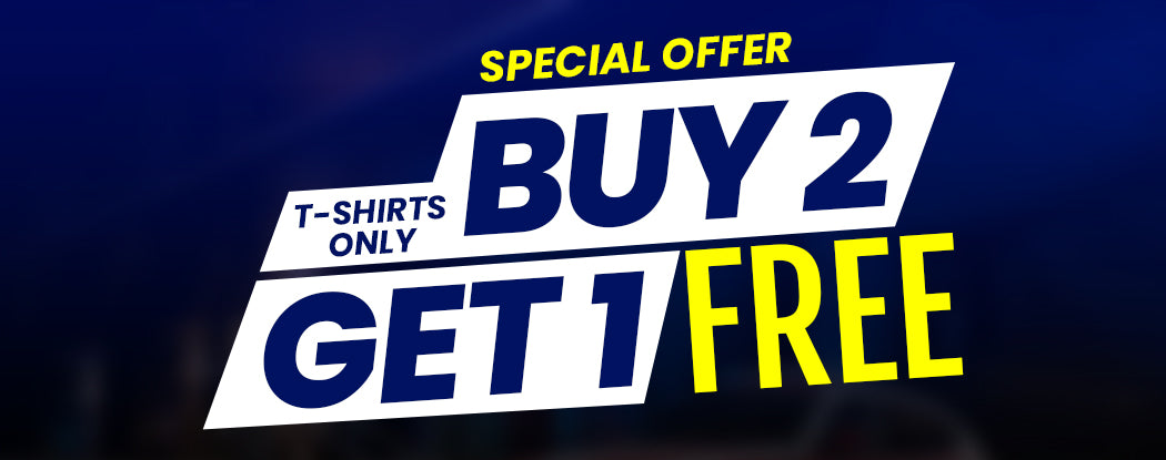 Special offer Buy 2 Get 1 Free T-Shirts Only Press Release Banner