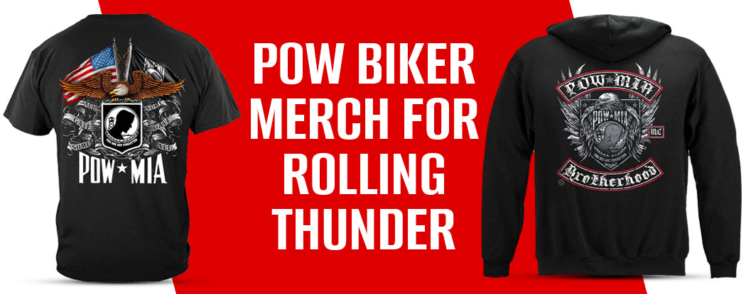 POW Biker Merch for Rolling Thunder Banner