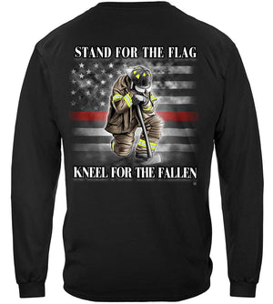 More Picture, Firefighter I Stand for the Flag kneel for the fallen Premium Long Sleeves