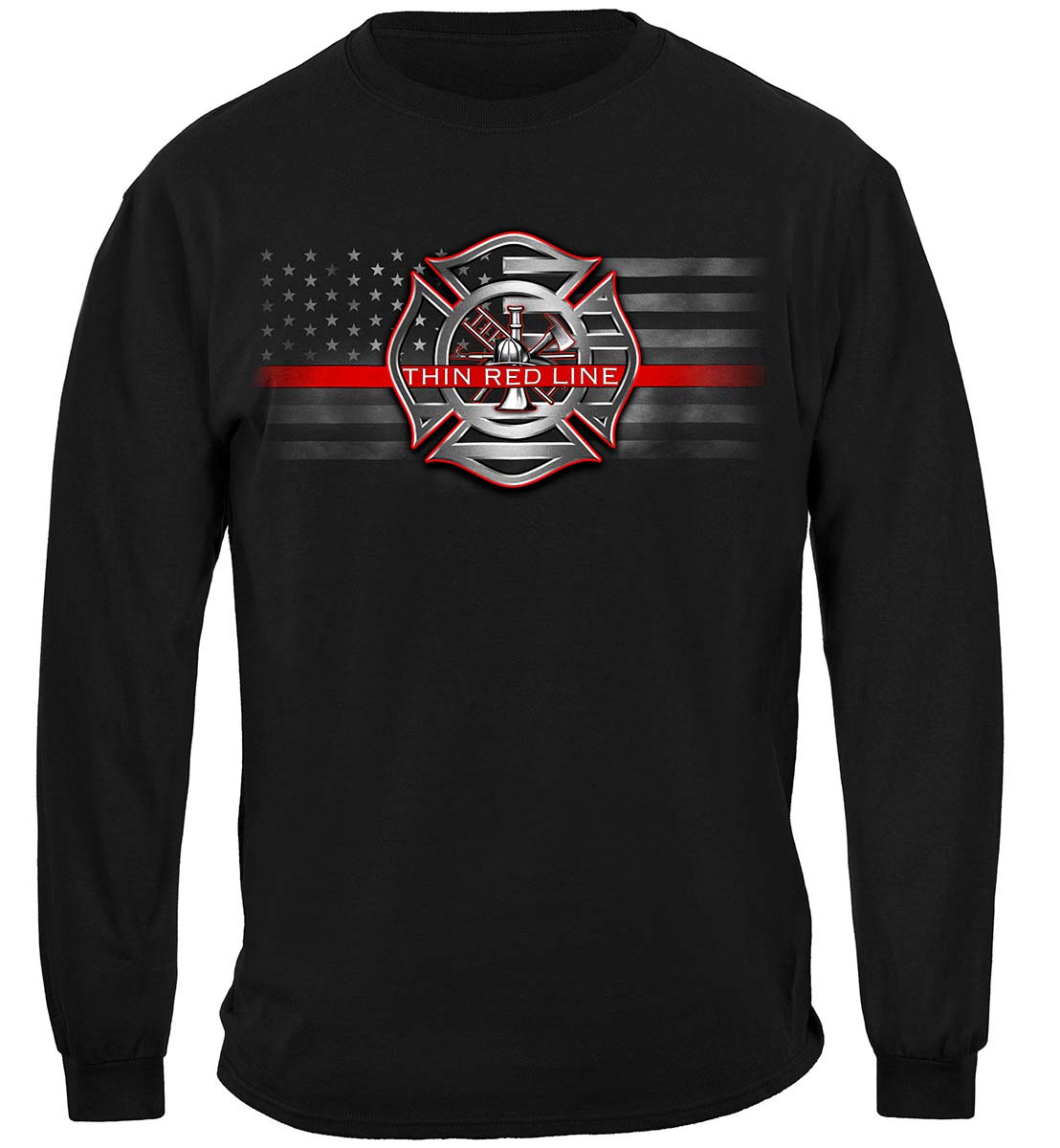 Firefighter I Stand for the Flag kneel for the fallen Premium Long Sleeves - front