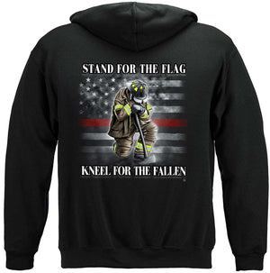More Picture, Firefighter I Stand for the Flag kneel for the fallen Premium Hooded Sweat Shirt