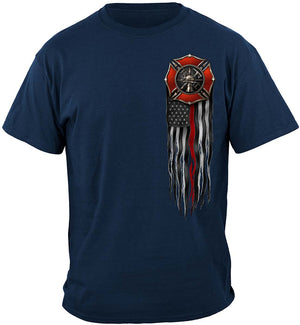 More Picture, FireFighter Eagle Full American Flag Bald Eagle Feather EGA Premium T-Shirt
