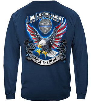 More Picture, Law Enforcement Eagle Full American Flag Bald Eagle Feather EGA Premium Long Sleeves