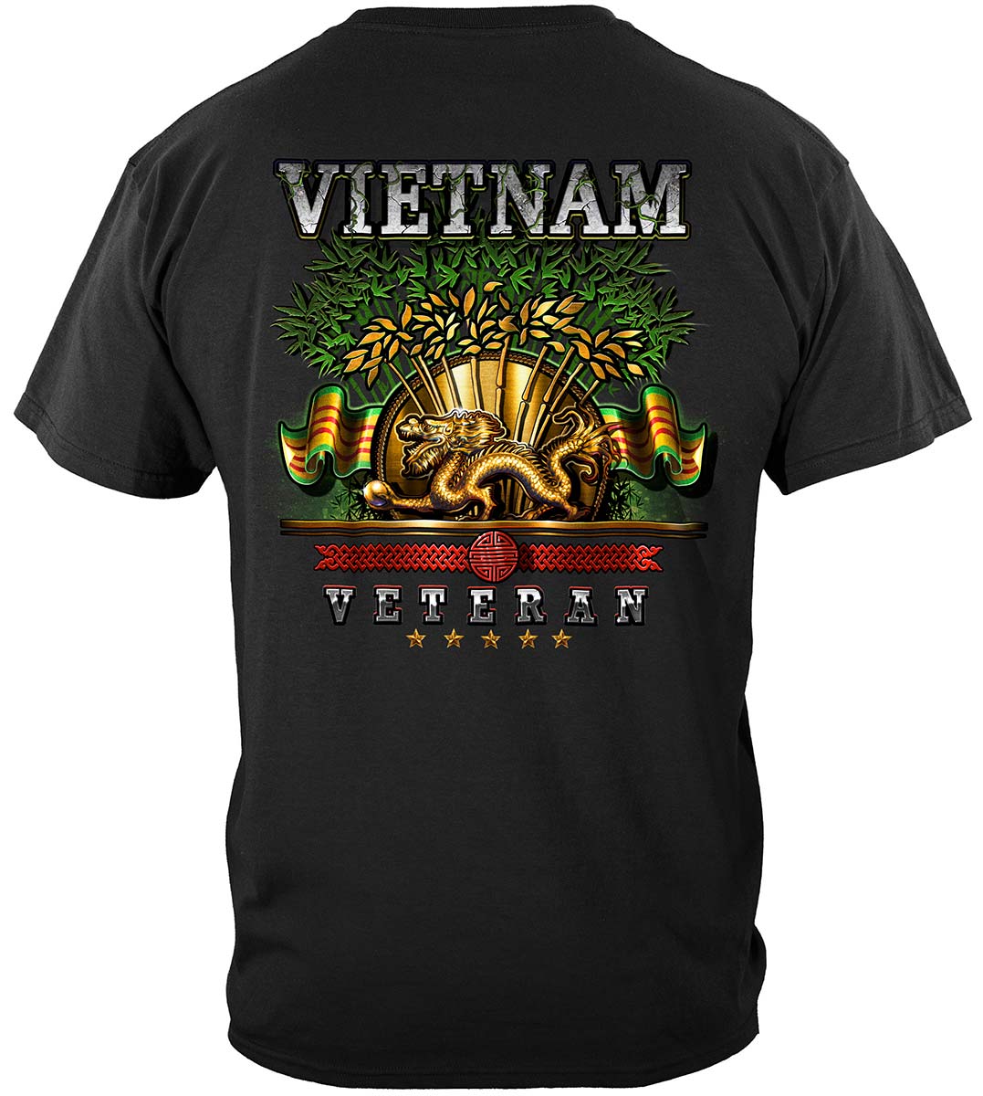 Military Vietnam Vetrian Ribbon Proud to have Served Premium T-Shirt - back