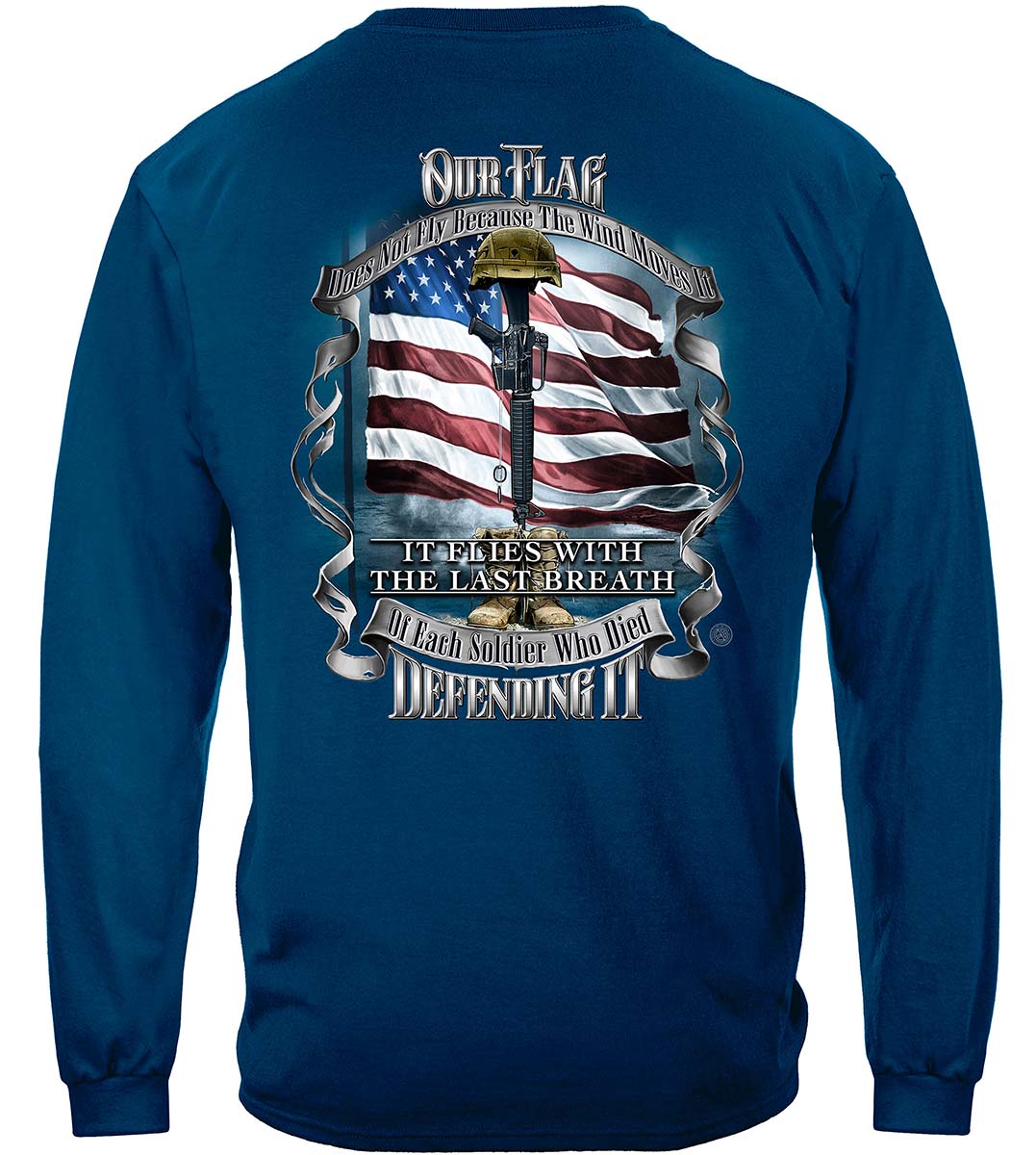 2nd Amendment American Flag of Freedom the last Breath of each Soldier Who Died Defending It Premium Long Sleeves - back