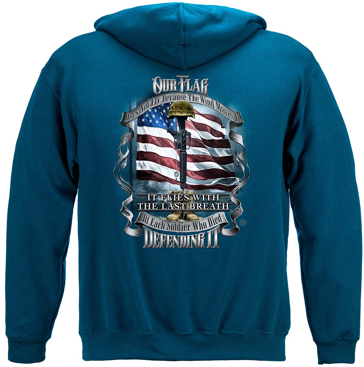 2nd Amendment American Flag of Freedom the last Breath of each Soldier Who Died Defending It Premium Hooded Sweat Shirt - back