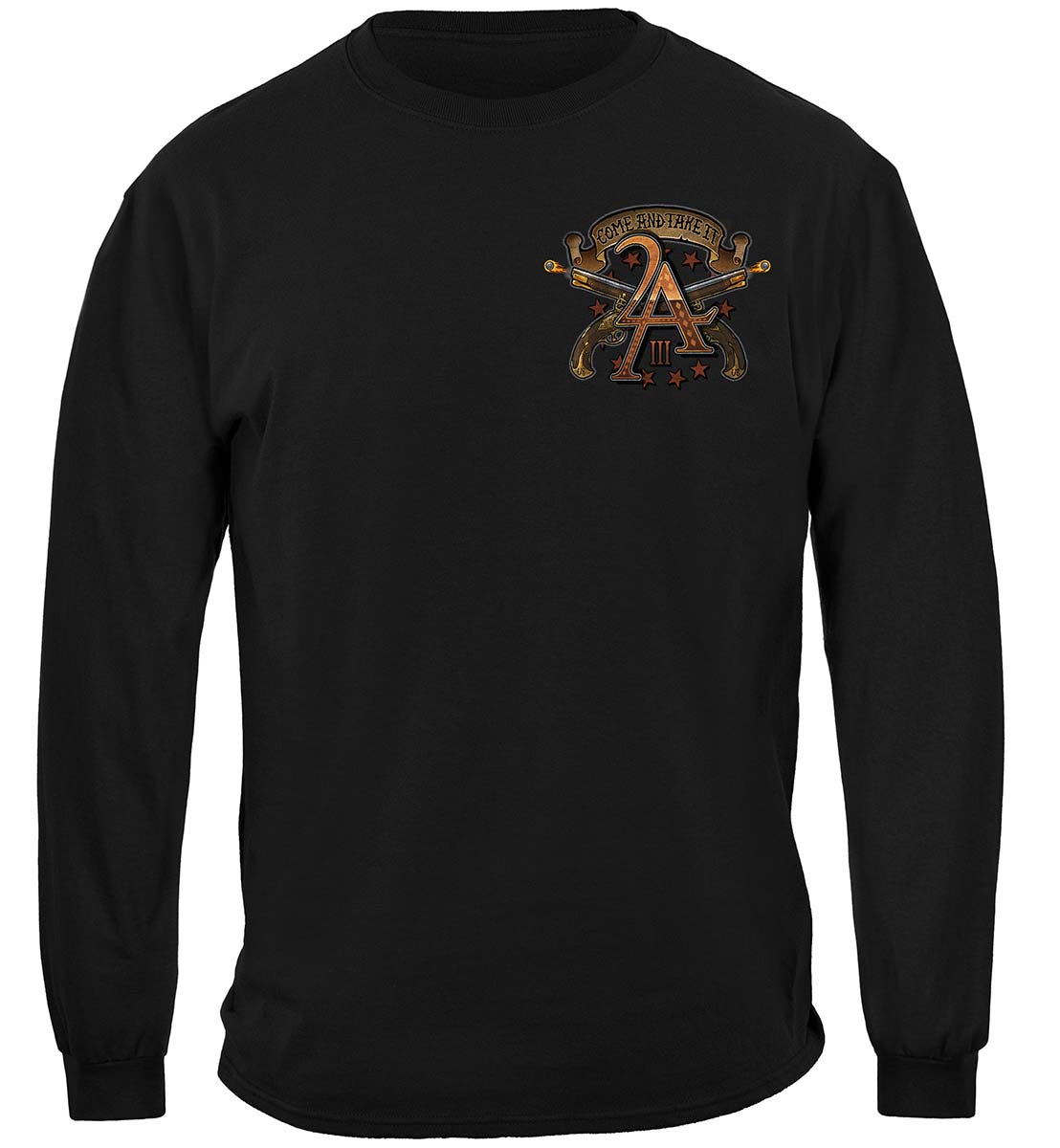 2nd Amendment Come and Take it 3 percenter 2A Vintage Tattoo Three Percenters 3%ers and III%ers Premium Long Sleeves - front
