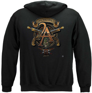 More Picture, 2nd Amendment Come and Take it 3 percenter 2A Vintage Tattoo Three Percenters 3%ers and III%ers Premium Hooded Sweat Shirt
