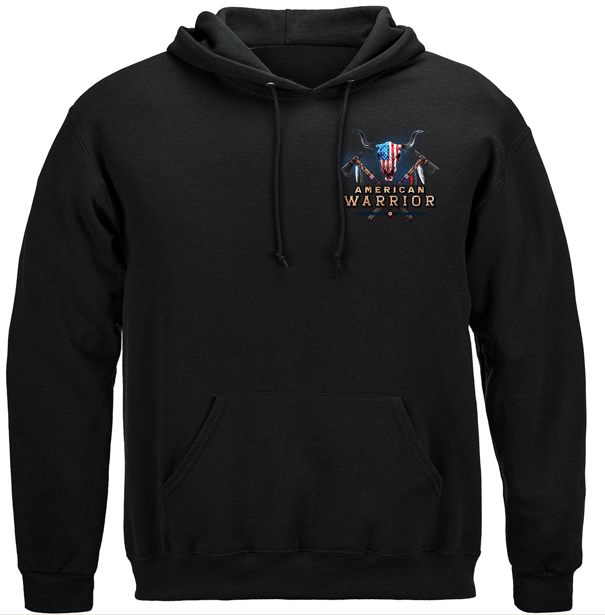 2nd Amendment American Indian First Nation Warrior Premium Hooded Sweat Shirt - front