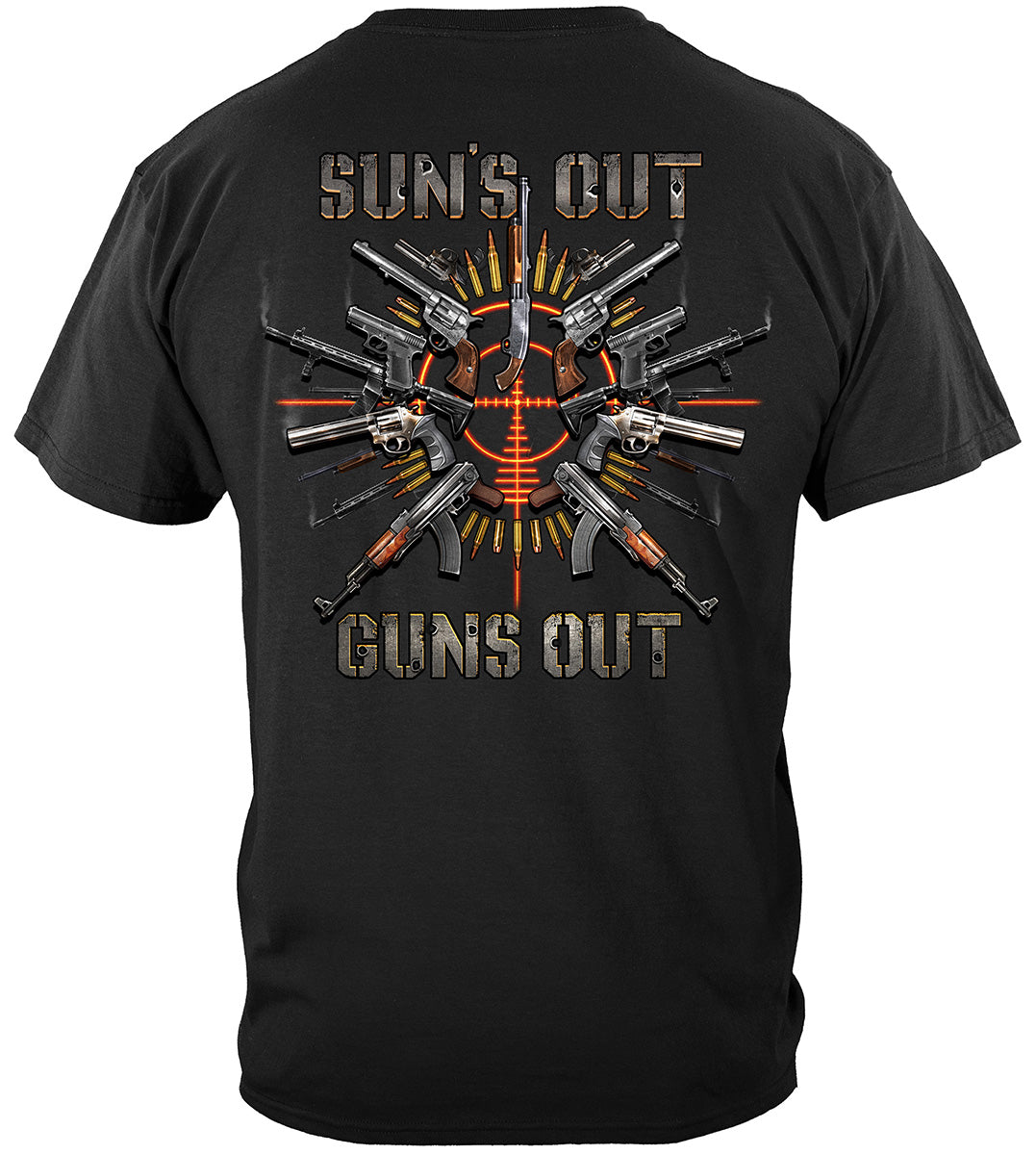 2nd Amendment Sun's Out Guns Out Premium T-Shirt - back