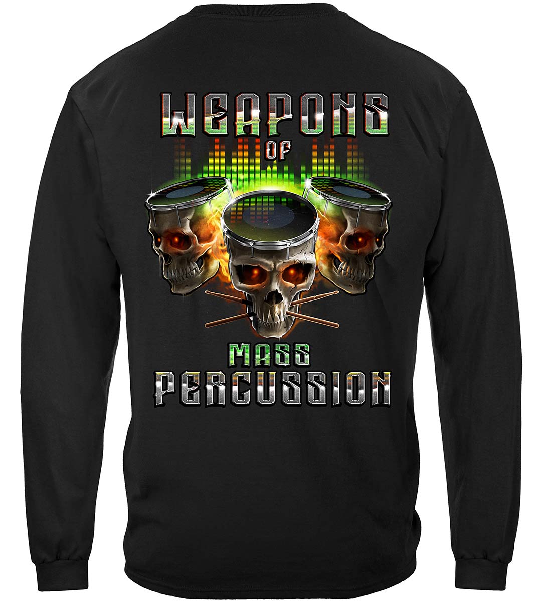Music Drum Weapons Of Mass Percussions Premium Long Sleeves - back