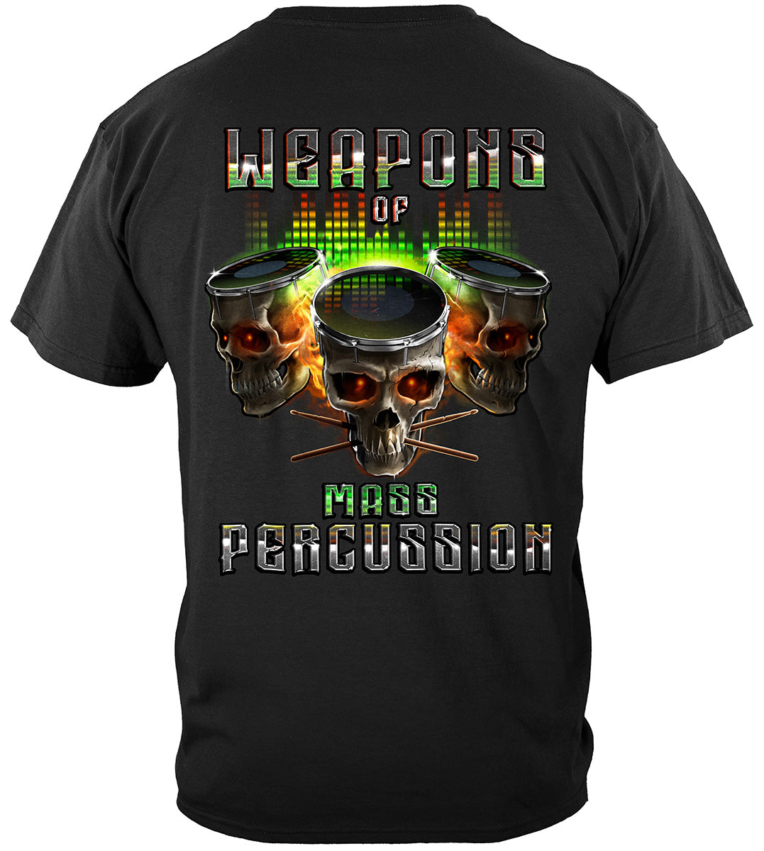 Music Drum Weapons Of Mass Percussions Premium T-Shirt - back