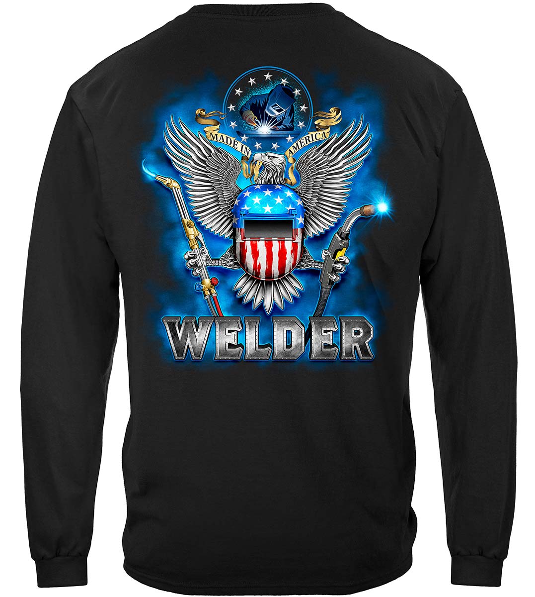 Worker Made In American Welder Premium Long Sleeves - back