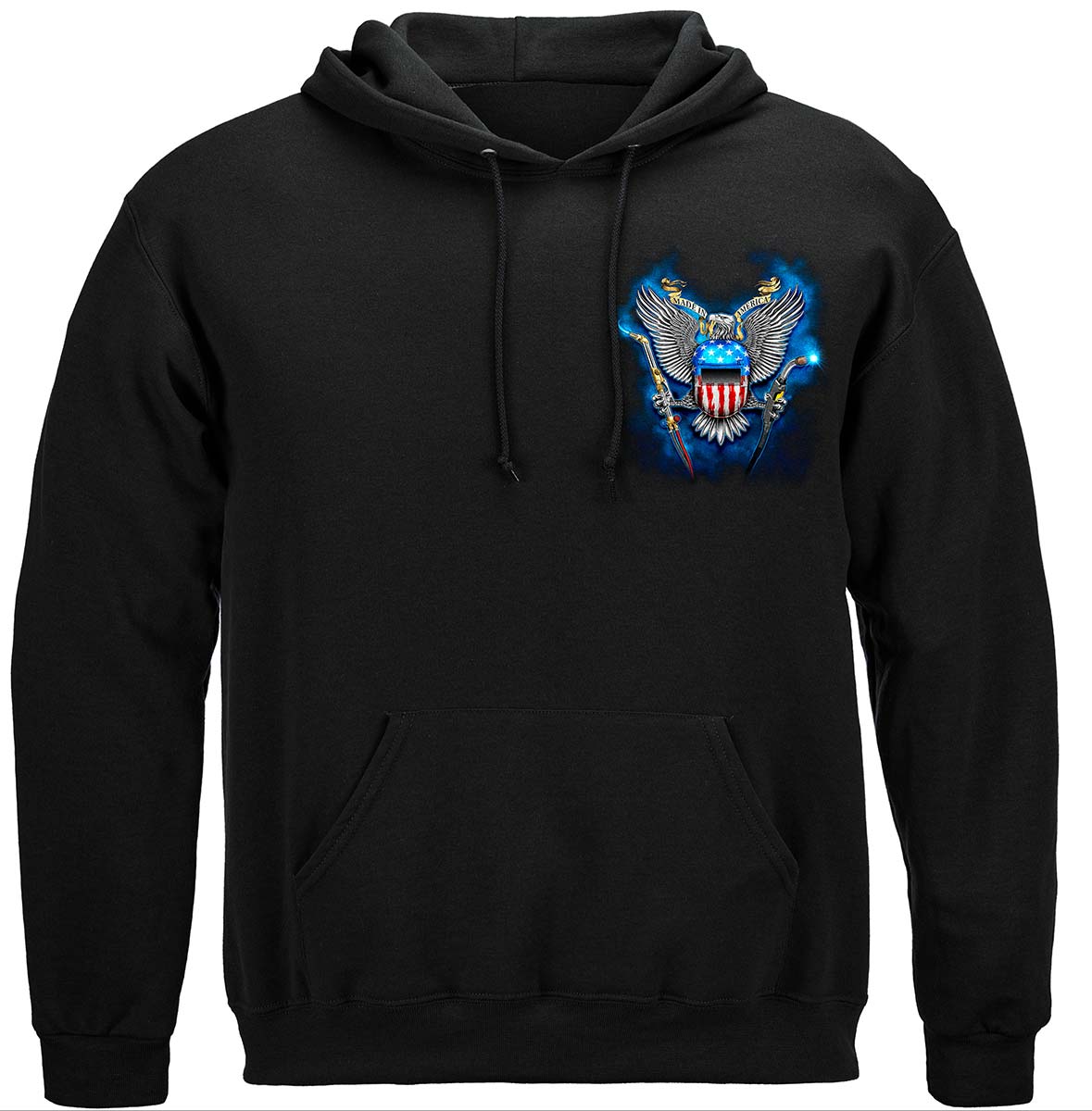 Worker Made In American Welder Premium Hooded Sweat Shirt - front