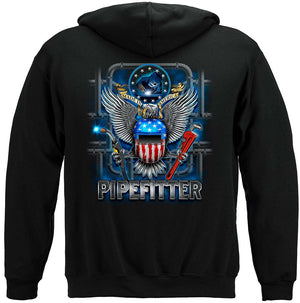 More Picture, Worker Made In American Pipefitter Premium Hooded Sweat Shirt