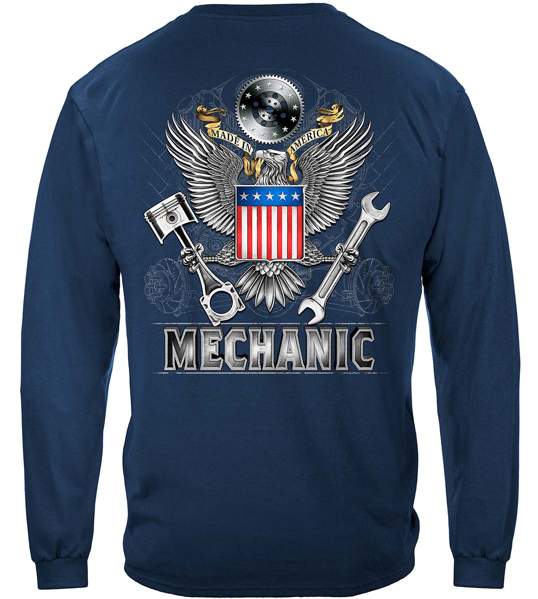 Worker Made In American Mechnic Premium Long Sleeves - back