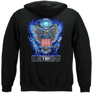 More Picture, Worker Made In American Electrician Premium Hooded Sweat Shirt