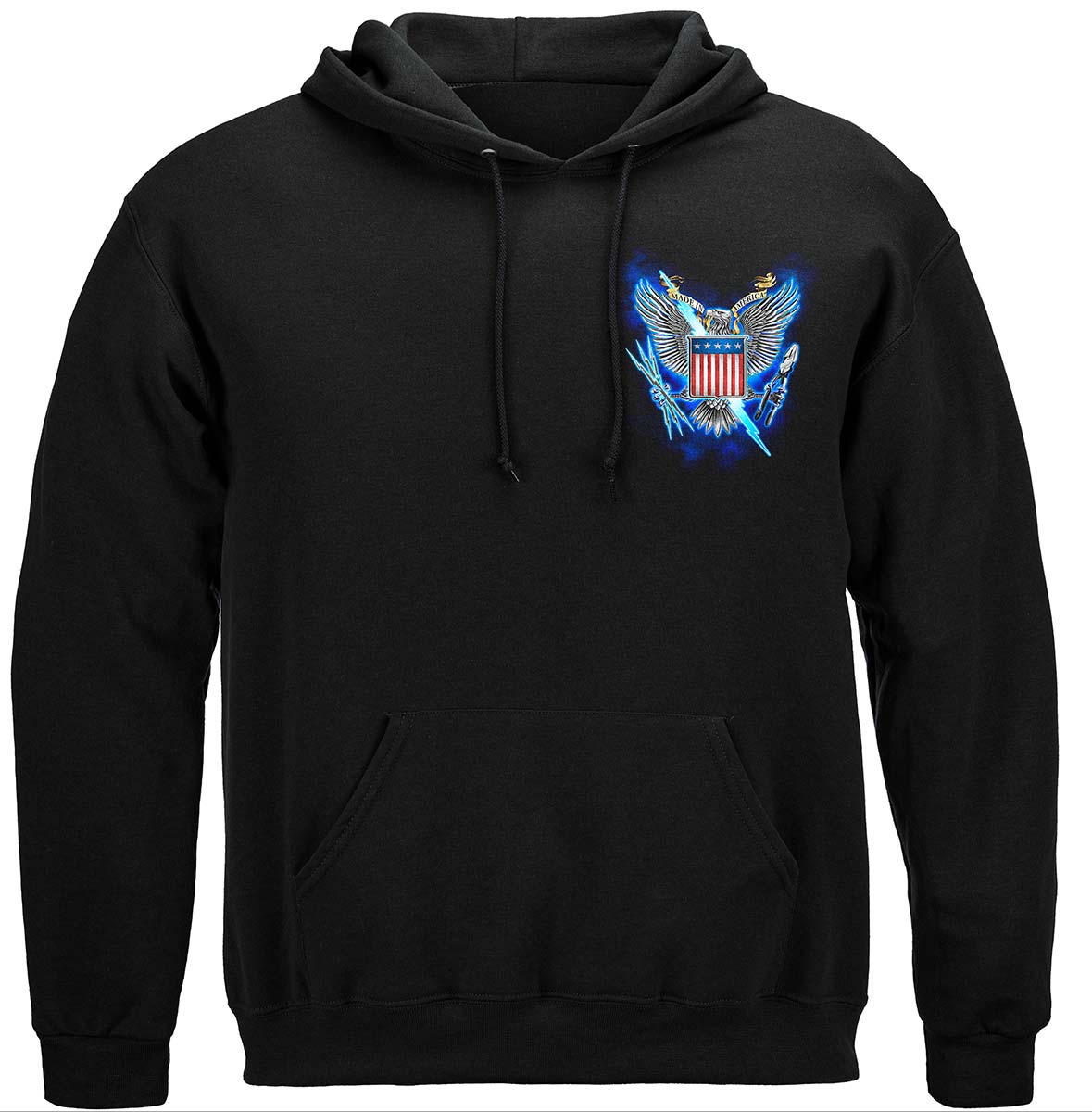 Worker Made In American Electrician Premium Hooded Sweat Shirt - front