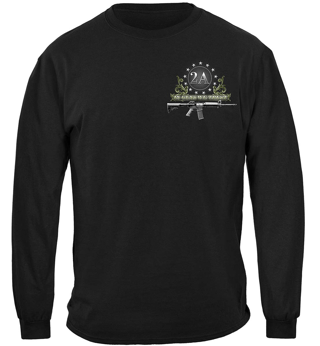 2nd Amendment Made In American In Guns We Trust Premium Long Sleeves - front