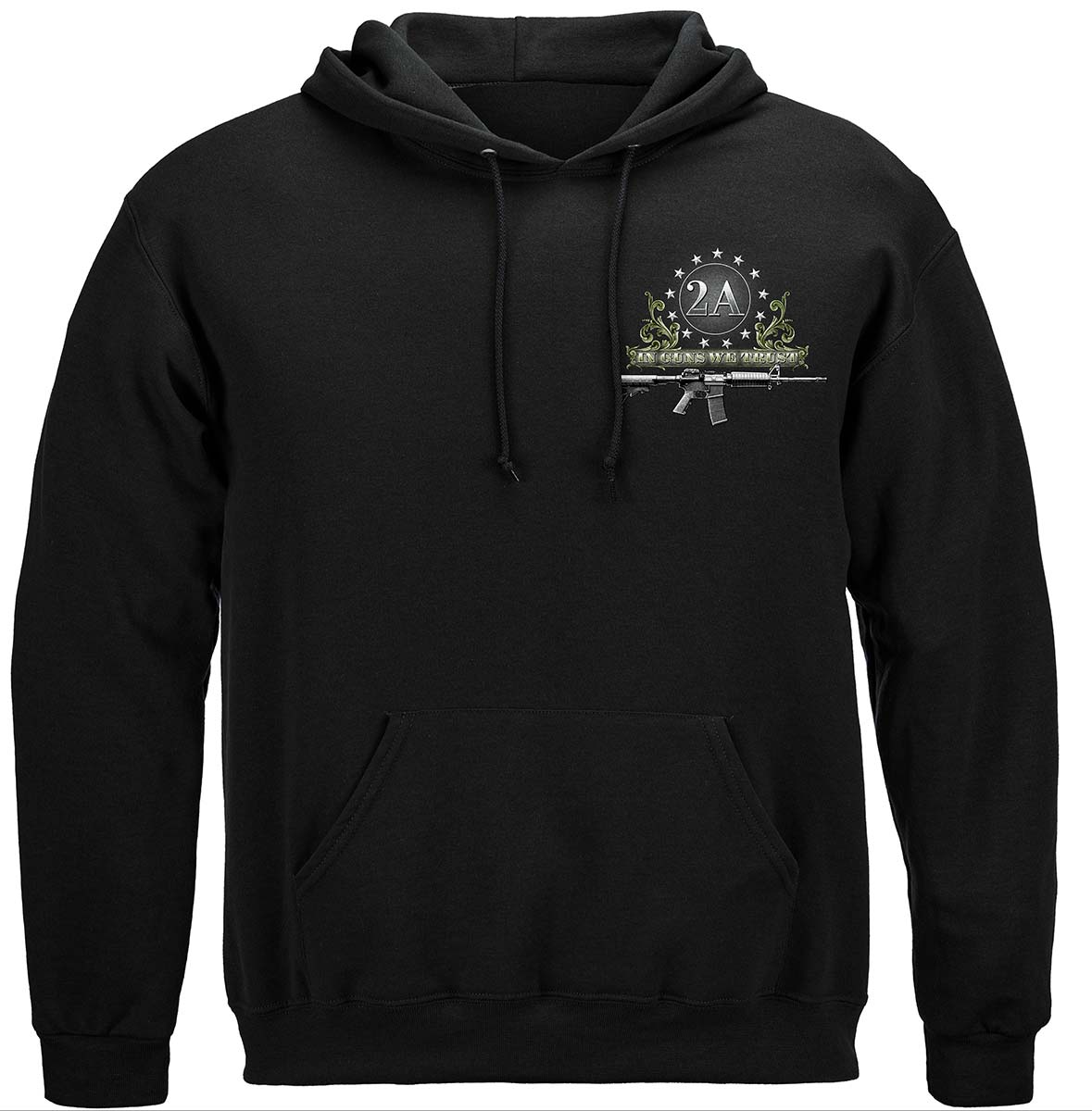 2nd Amendment Made In American In Guns We Trust Premium Hooded Sweat Shirt - front
