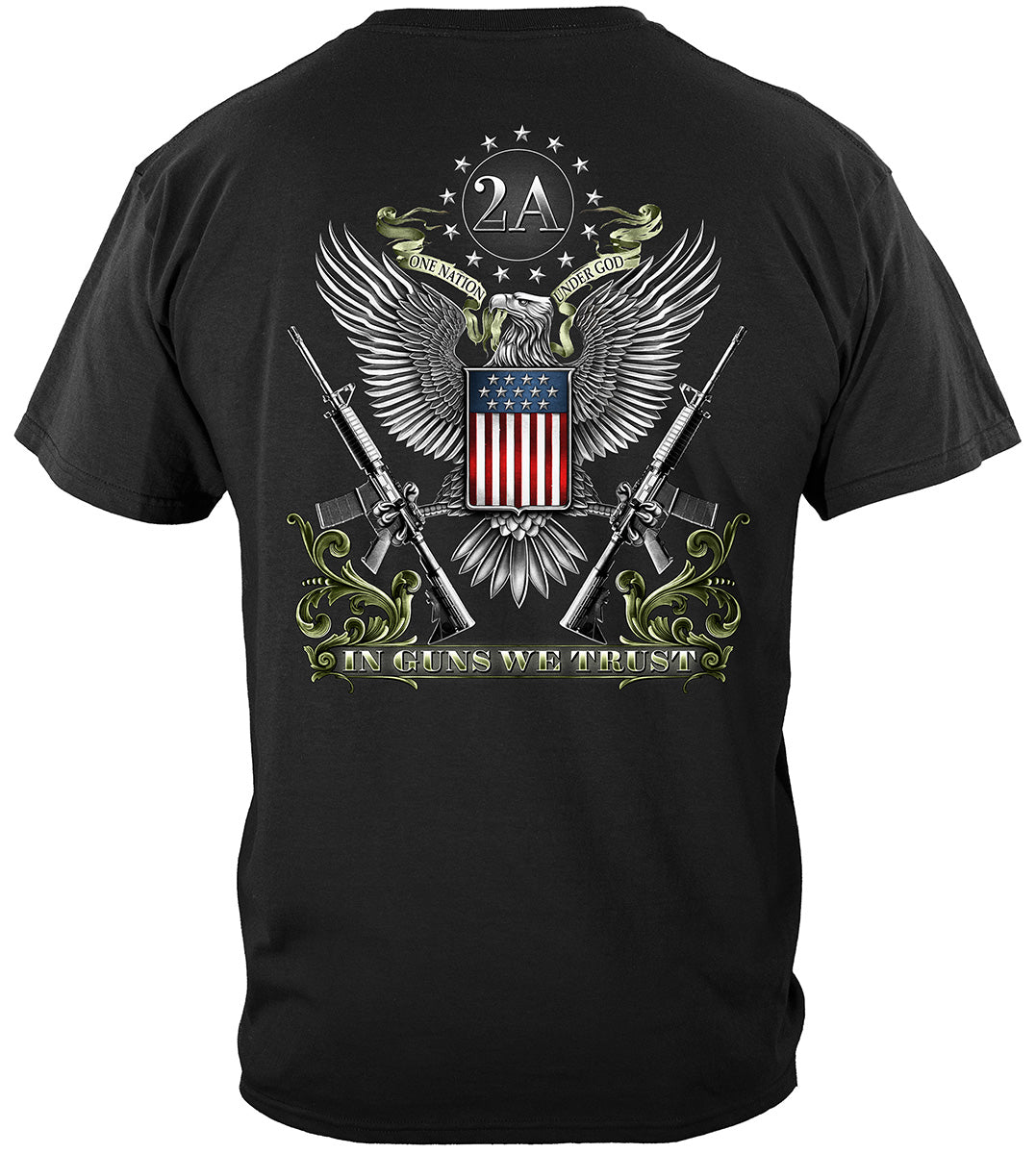 2nd Amendment Made In American In Guns We Trust Premium T-Shirt - back
