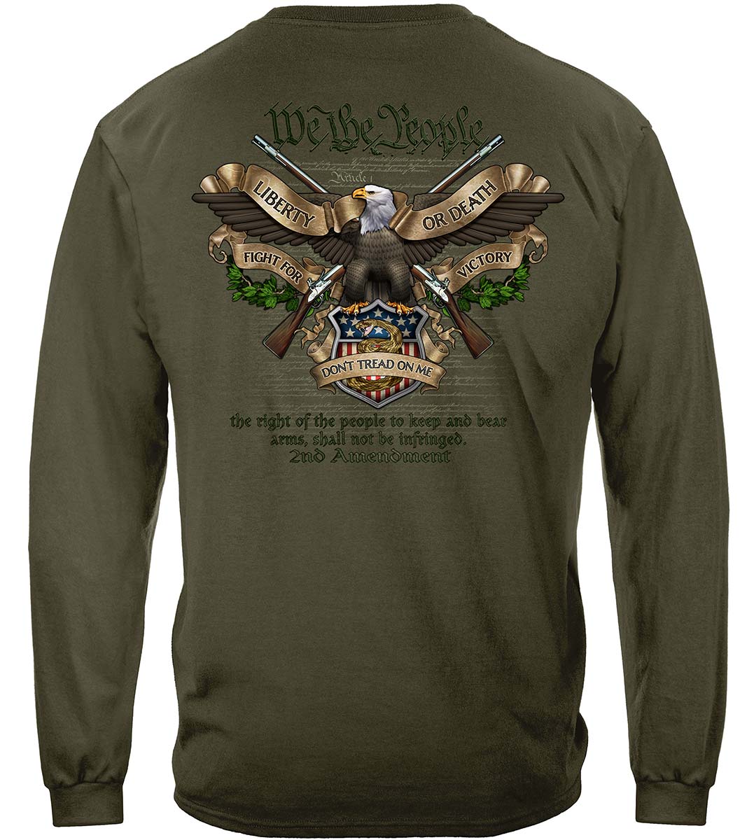 2nd Amendment We the People Liberty Or Death Fight for Victory Premium Long Sleeves - back