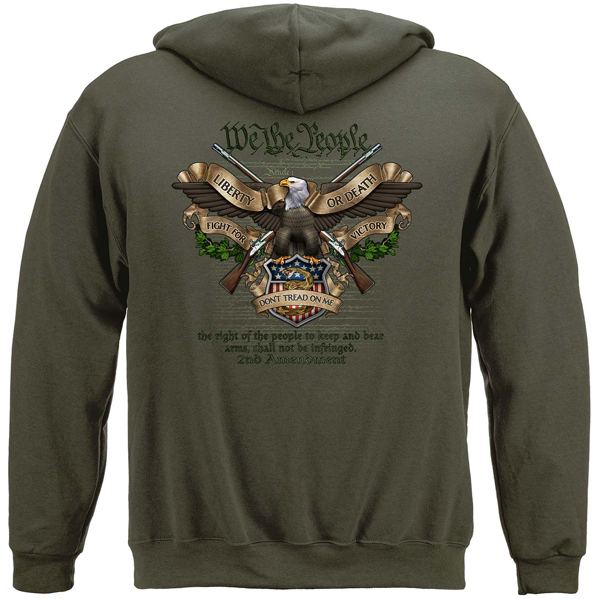 2nd Amendment We the People Liberty Or Death Fight for Victory Premium Hooded Sweat Shirt - back