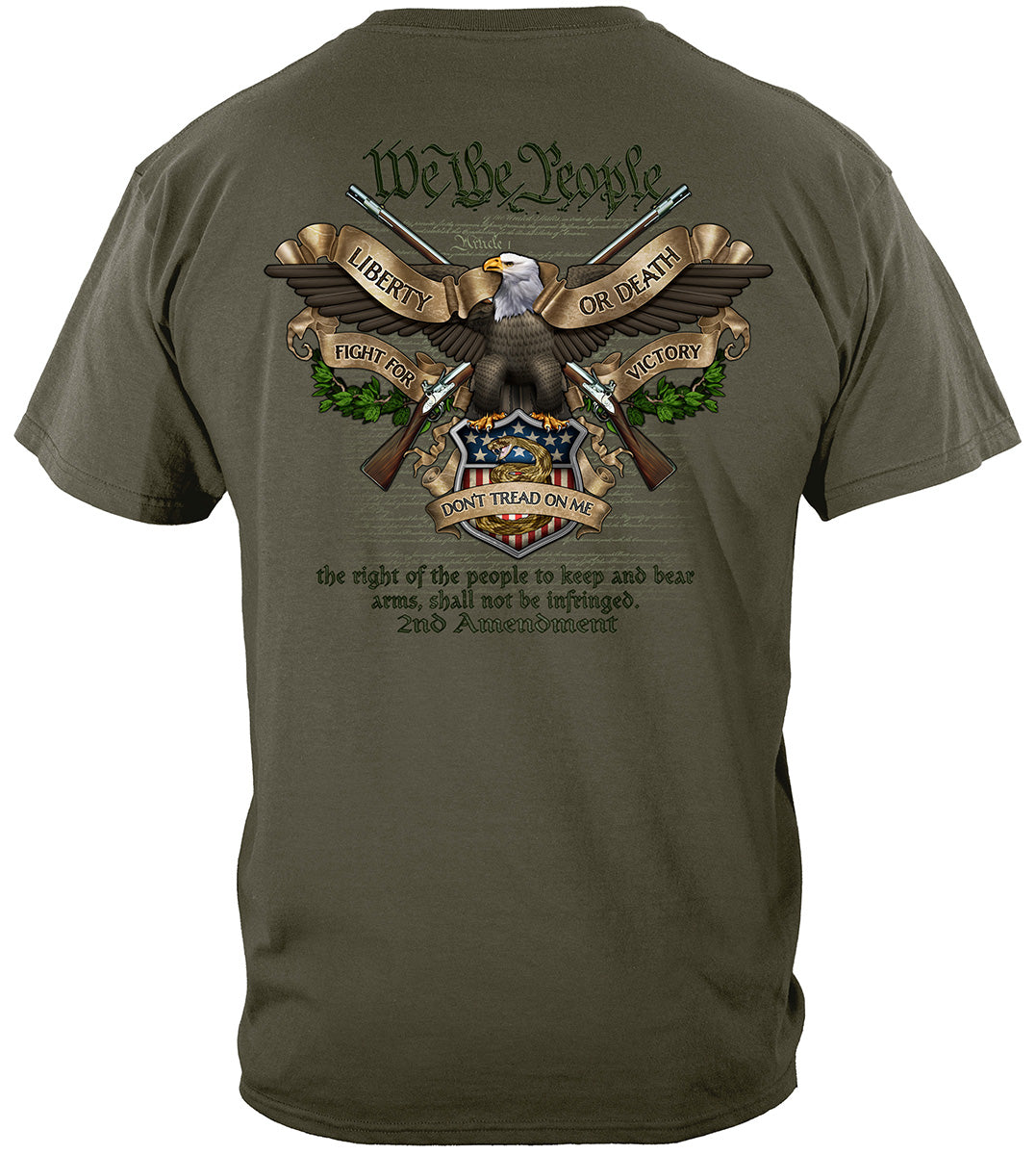 2nd Amendment We the People Liberty Or Death Fight for Victory Premium T-Shirt - back