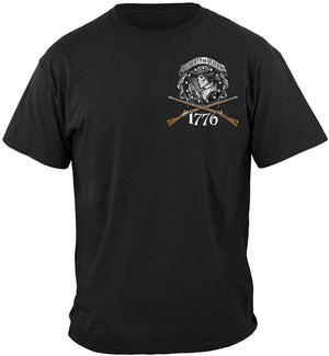 More Picture, Patriotic American Patriot Liberty Or Death 1776 Premium T-Shirt