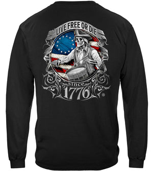 More Picture, Patriotic Live Free Or Die Liberty Or Death 1776 Premium Long Sleeves