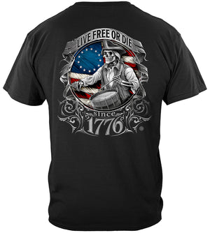 More Picture, Patriotic Live Free Or Die Liberty Or Death 1776 Premium T-Shirt