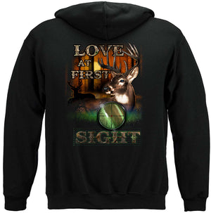More Picture, Hunting Deer Hunting Love at First Sight Premium Hooded Sweat Shirt