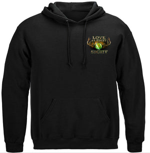 More Picture, Hunting Deer Hunting Love at First Sight Premium Hooded Sweat Shirt