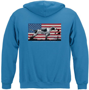More Picture, Hunting Bird Hunting Dog German Shorthaired Pointer American Heritage Premium Hooded Sweat Shirt