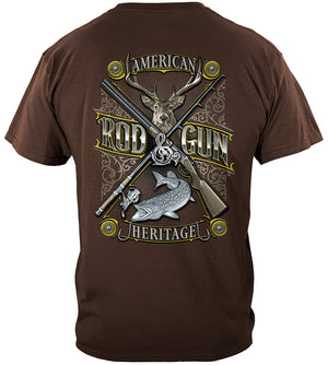 More Picture, Hunting Rod and Gun American Heritage Premium T-Shirt