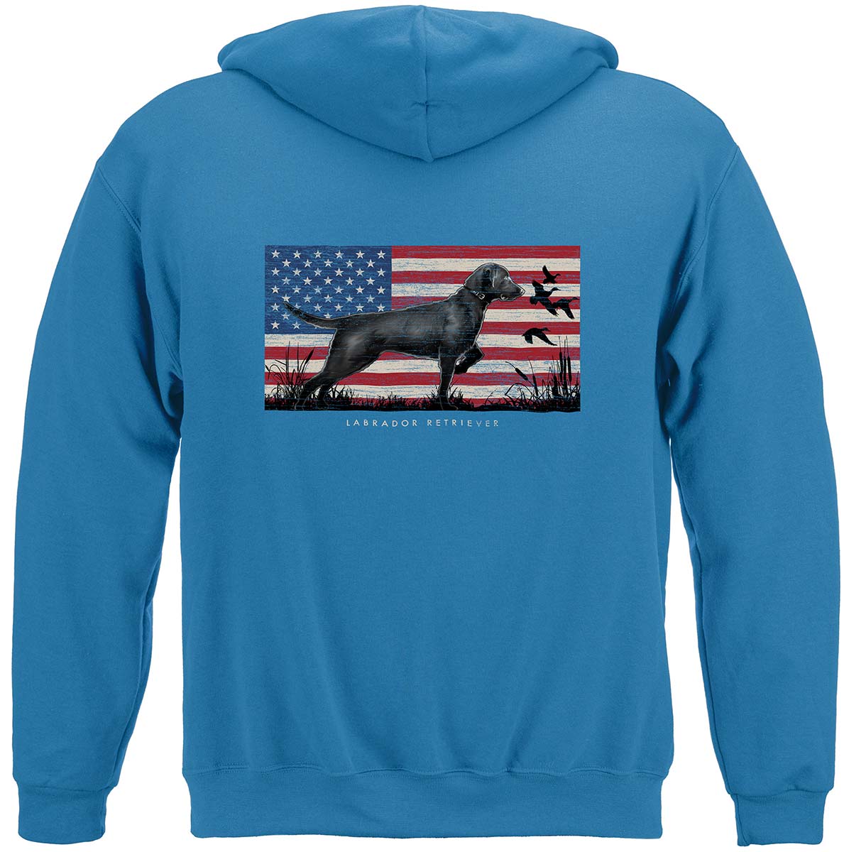 Hunting Bird Hunting Dog Labrador Retriever Pointer American Heritage Premium Hooded Sweat Shirt - back