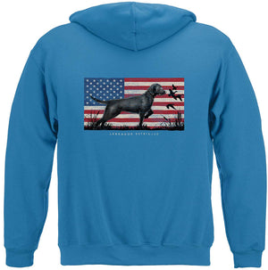 More Picture, Hunting Bird Hunting Dog Labrador Retriever Pointer American Heritage Premium Hooded Sweat Shirt