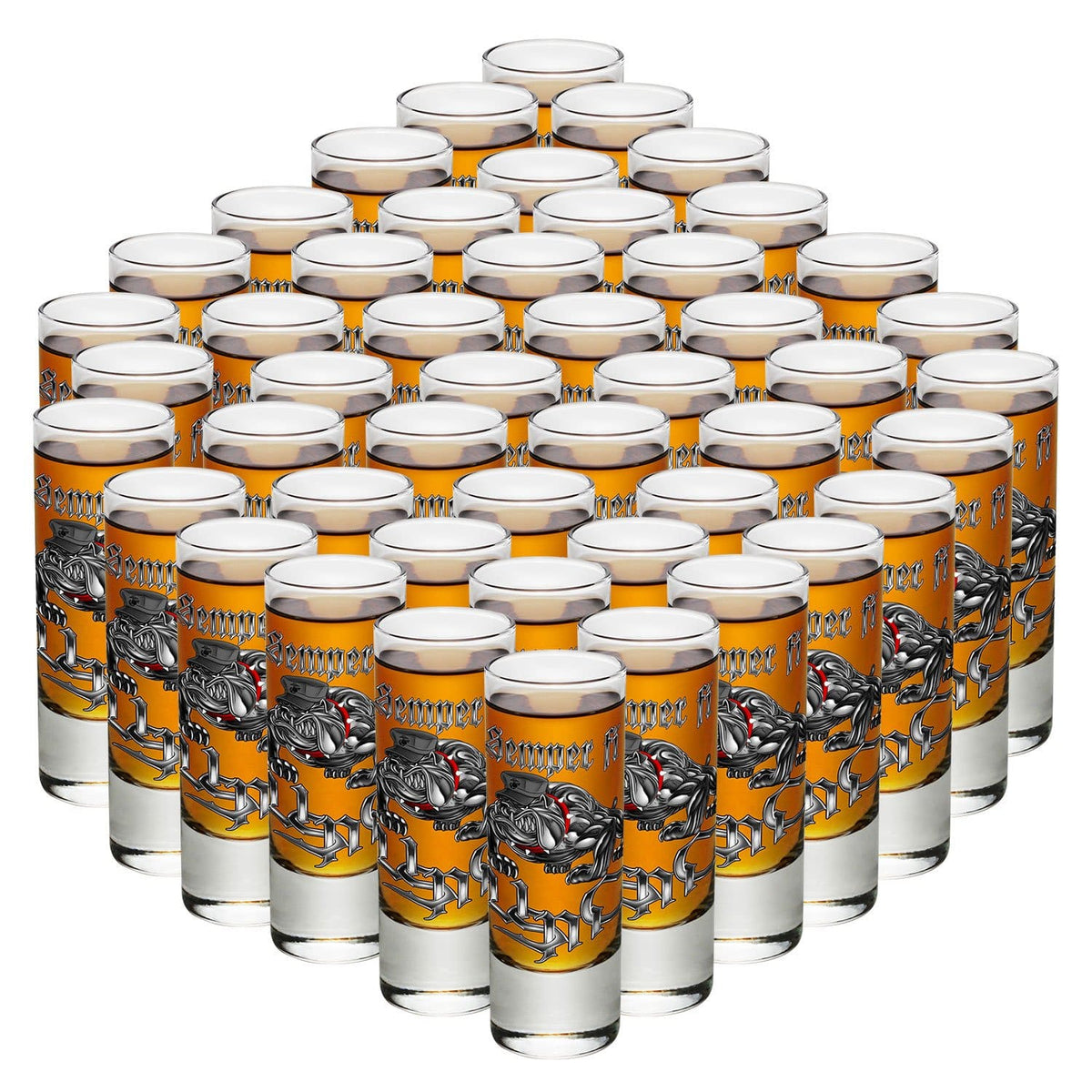 Semper Fi Chrome Dog Marine Corps Shot Glass
