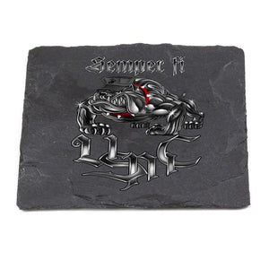 More Picture, Semper Fi Chrome Dog Marine Corps Coaster Black