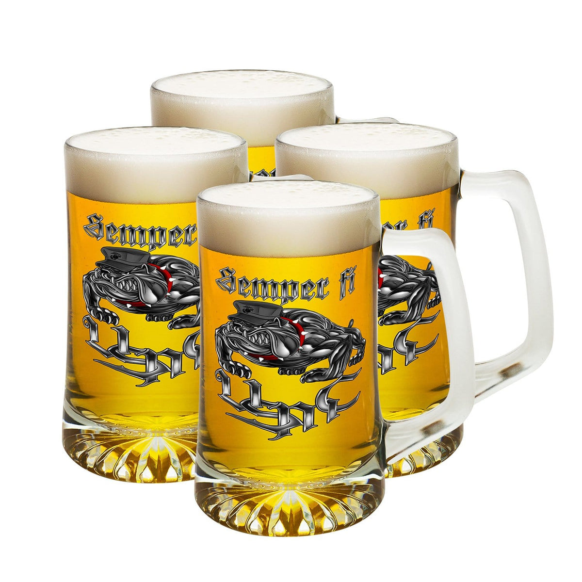 Semper Fi Chrome Dog Marine Corps Tankard