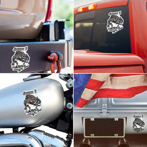 More Picture, Semper Fi Chrome Dog Marine Corps Reflective Decal