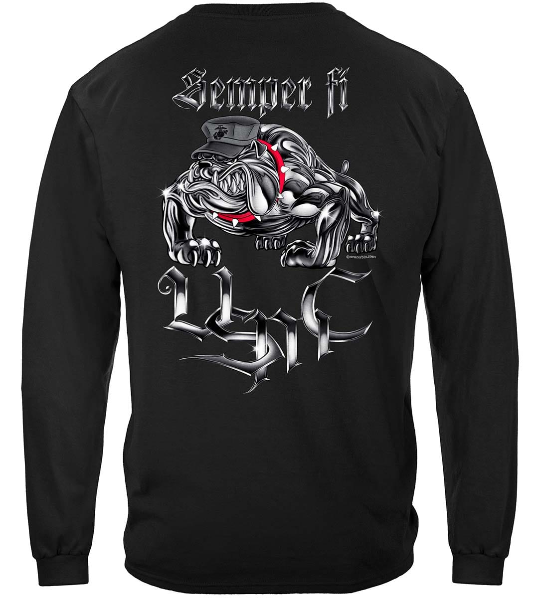 Semper Fi Chrome Dog Marine Corps Premium Long Sleeves