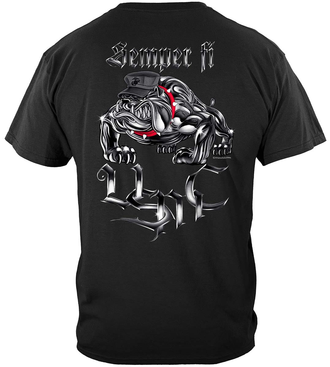 Semper Fi Chrome Dog Marine Corps Premium T-Shirt