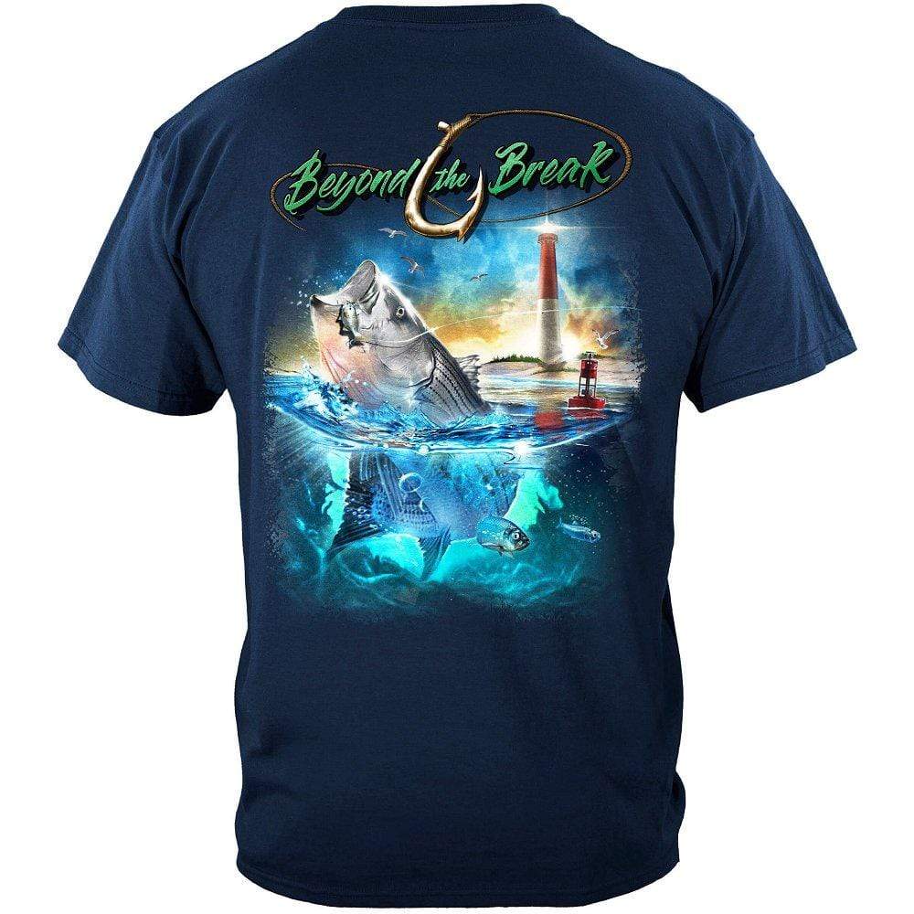 Striped Bass Fish Beyond The Break Premium T-Shirt