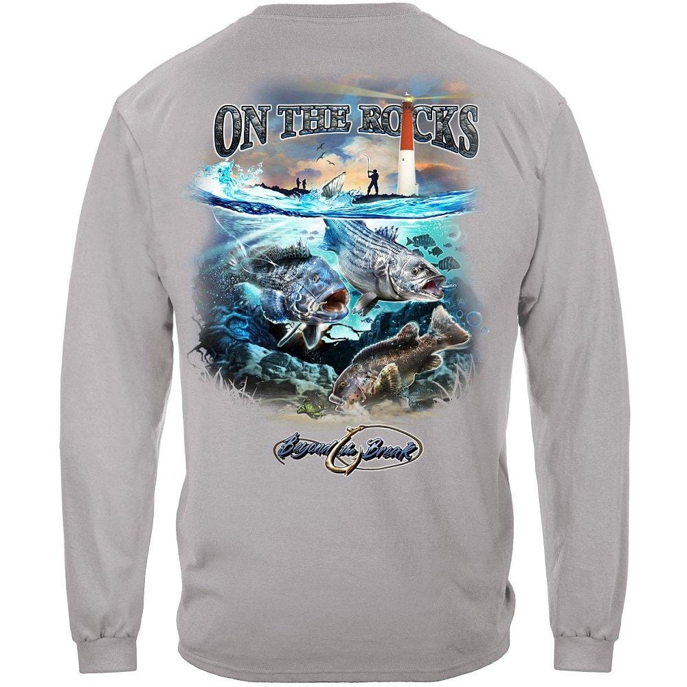 On the Rocks Striped Bass Sea Bass Black Fish Premium Long Sleeves