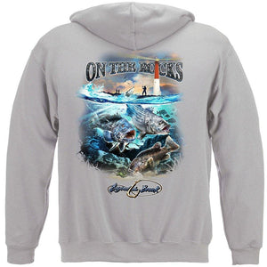 More Picture, On the Rocks Striped Bass Sea Bass Black Fish Premium Long Sleeves