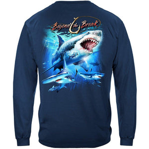 More Picture, Shark Off Shore Fishing Premium Hooded Sweat Shirt
