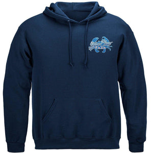 More Picture, Blue Claw Crab In Your Face Premium Hooded Sweat Shirt